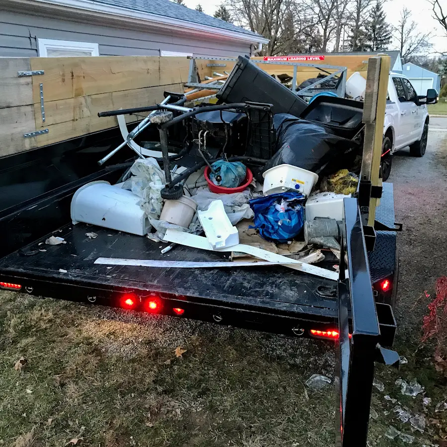 Roll-off dumpster delivered to a residential driveway in Marion Oaks
